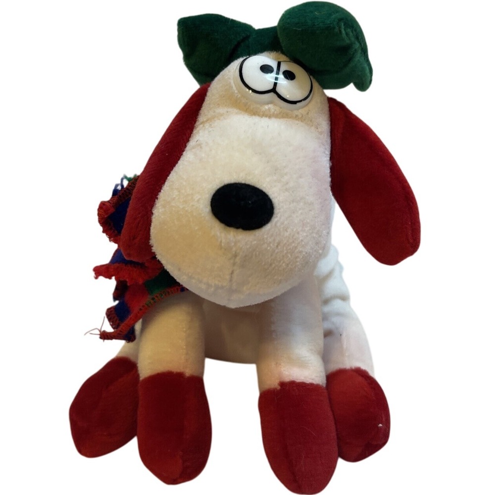 Main Joy Limited‎ White & Red Reindeer Stuffed Plush Animal Christmas Bean Bag